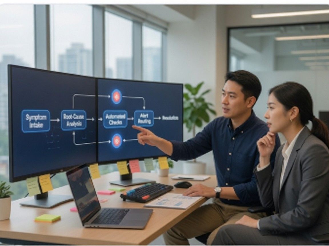 軟件工程師向客戶說明 diagnostics workflow